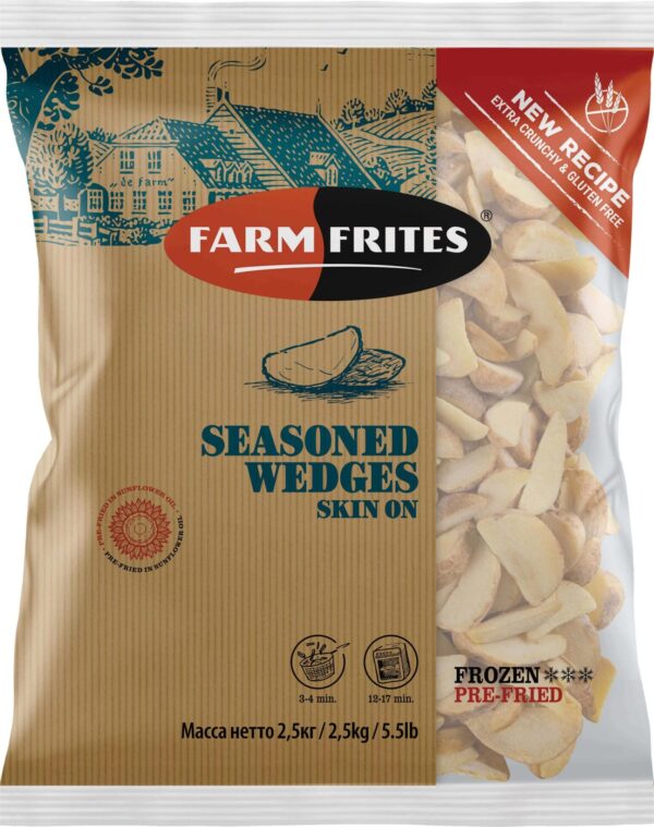ΠΑΤΑΤΑ FARM SEASONED WEDG S/ON COATED (5*2.5kg)