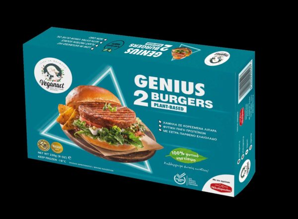 ΤΑΚΕ GENIUS BURGER VEGAN (115gr 4*8τμχ)